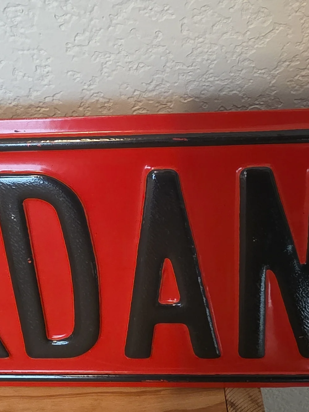 Michael Jordan Ct Street Sign Style Red Metal Sign 35x6 Wall Decor Man